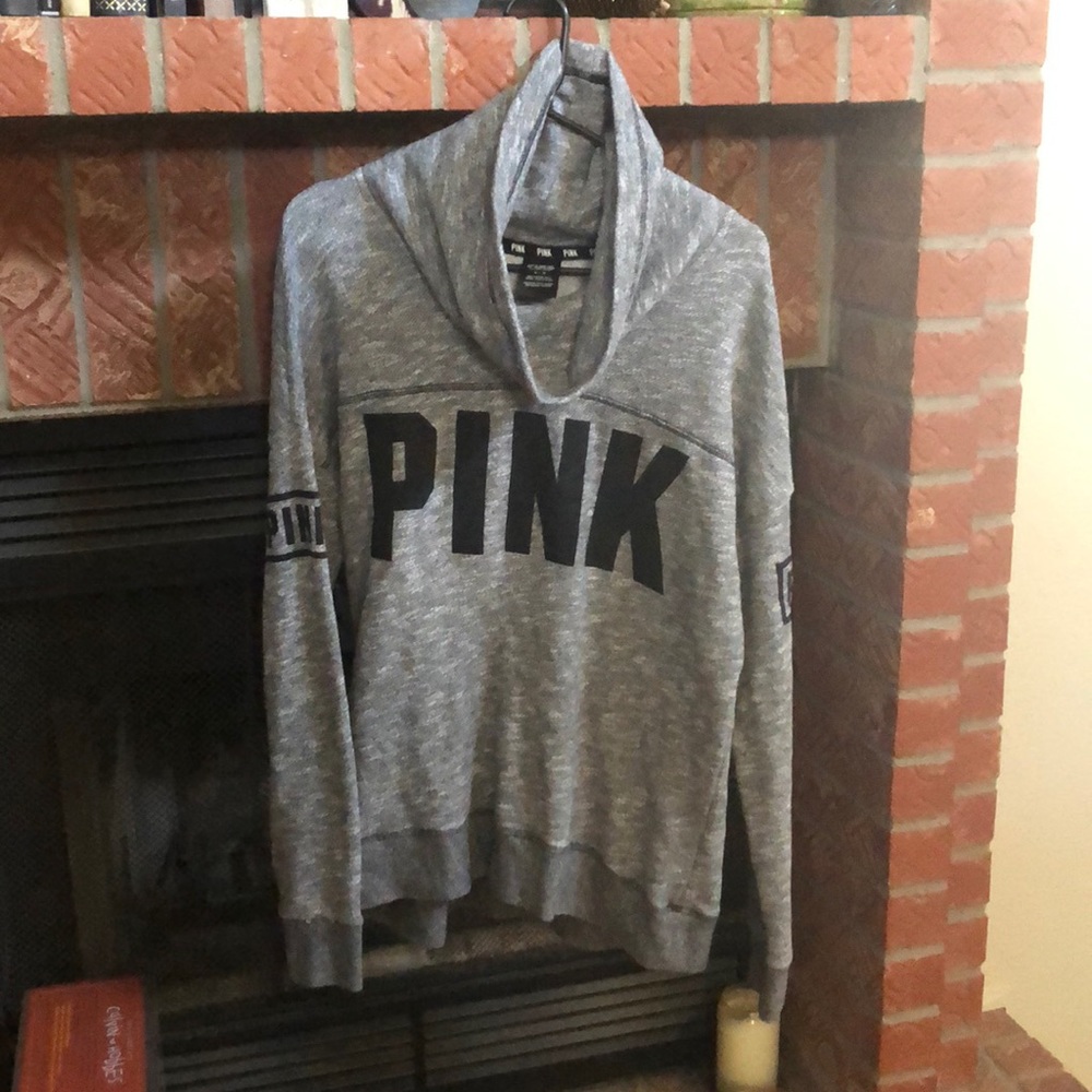 Gray Slouch Neck Hoodie